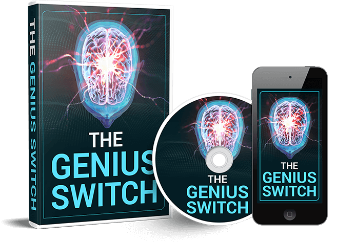 The Genius Switch official audio focus program box, disc and mobile player